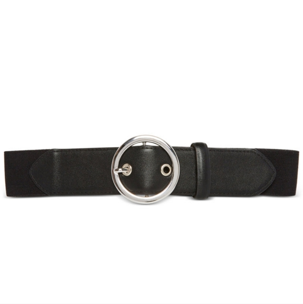 STEVE MADDEN Women's Circle-Buckle Faux-Leather Belt SIZE M/L & L/XL NWT